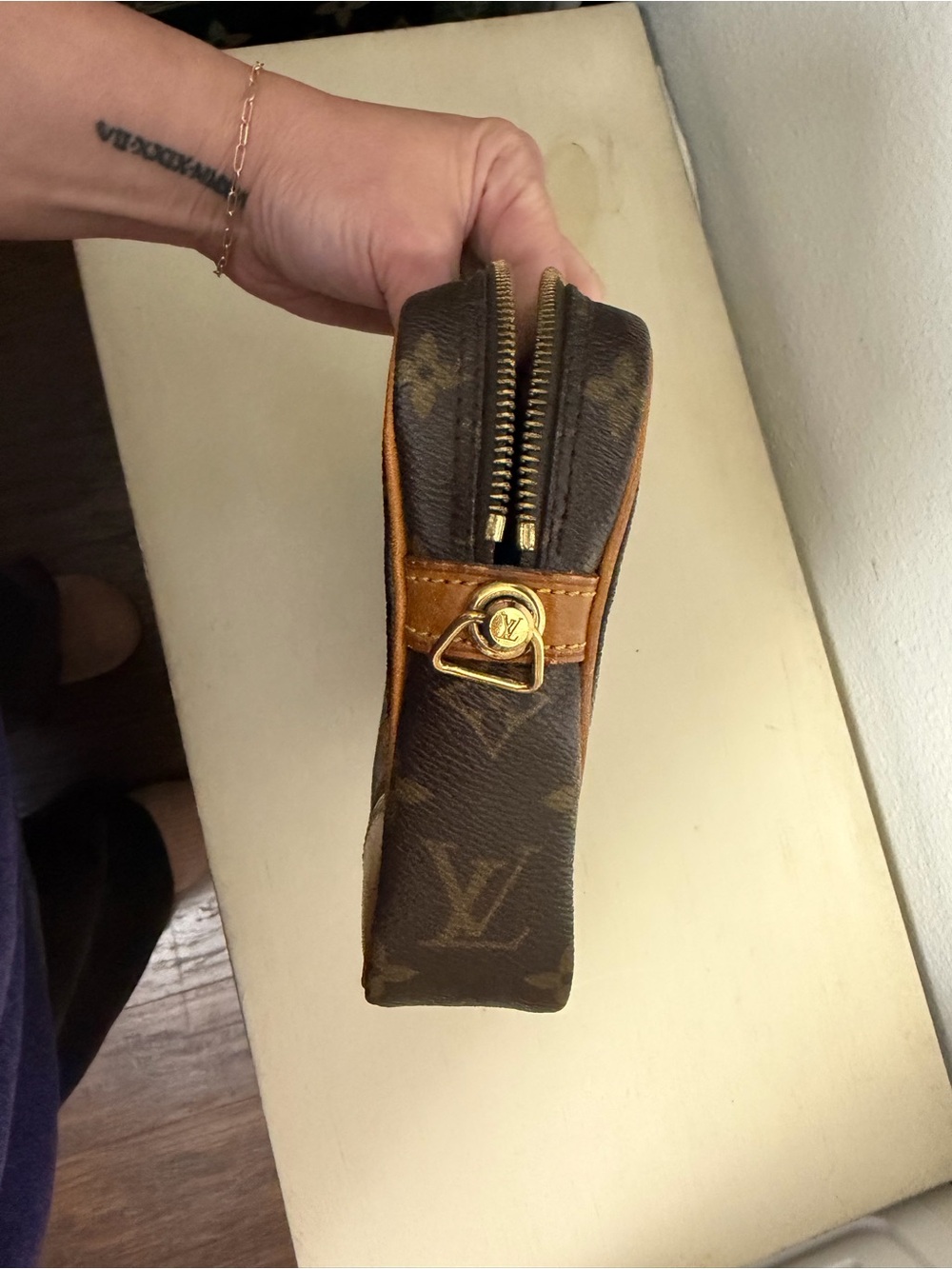 Louis Vuitton Monogram Canvas Toiletry Pouch in Brown and Tan - Picture 7 of 16